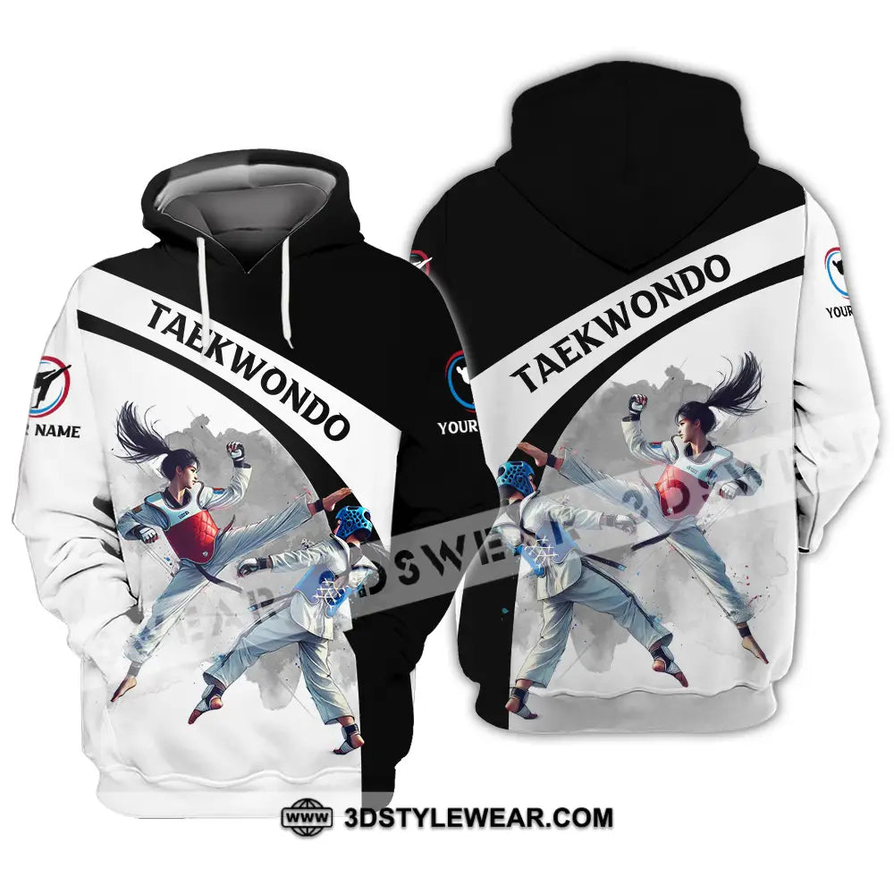 Unisex Shirt - Custom Name Taekwondo Sport Shirt - Hoodie / S - T-shirt