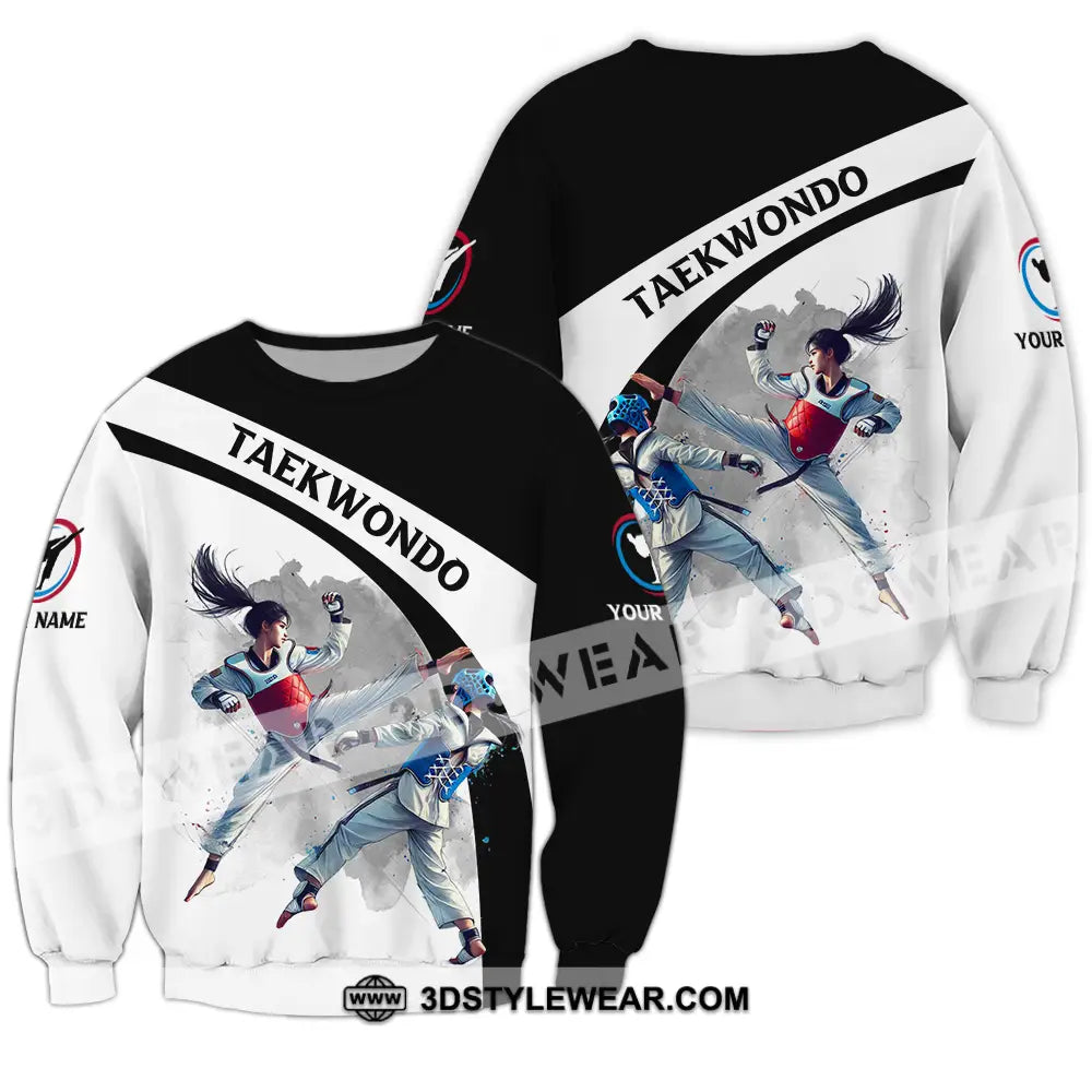 Unisex Shirt - Custom Name Taekwondo Sport Shirt - Long Sleeve / S - T-shirt