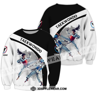 Unisex Shirt - Custom Name Taekwondo Sport Shirt - Long Sleeve / S - T-shirt
