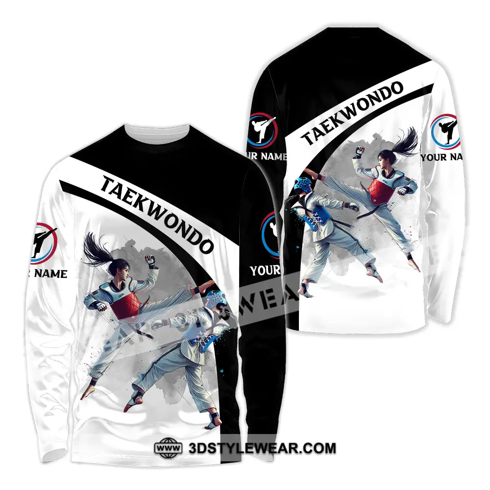 Unisex Shirt - Custom Name Taekwondo Sport Shirt - Long Sleeve Shirt / S - T-shirt