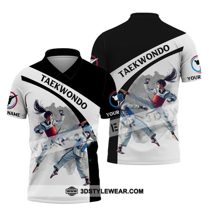 Unisex Shirt - Custom Name Taekwondo Sport Shirt - Polo Shirt / S - T-shirt