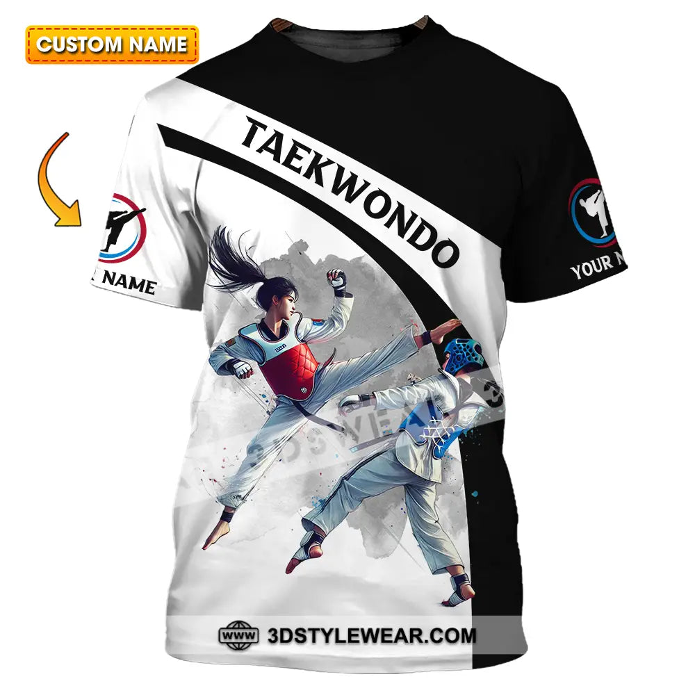 Unisex Shirt - Custom Name Taekwondo Sport Shirt - T-shirt