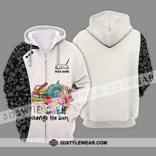 Unisex Shirt - Custom Name Teachers Change The World Shirt style option 2
