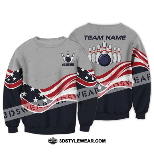 Unisex Shirt - Custom Name Shirt - Team Name Shirt, America Bowling style option 4