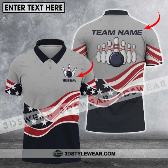 Unisex Shirt - Custom Name Shirt - Team Name Shirt, America Bowling style option 1