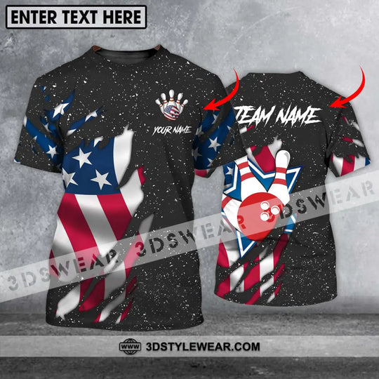 Unisex Shirt - Custom Name Shirt - Team Name Shirt, American Bowling style option 1