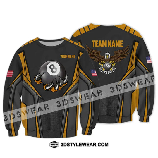 Unisex Shirt - Custom Name Shirt - Team Name Shirt, Billiard Eagle Ball style option 4