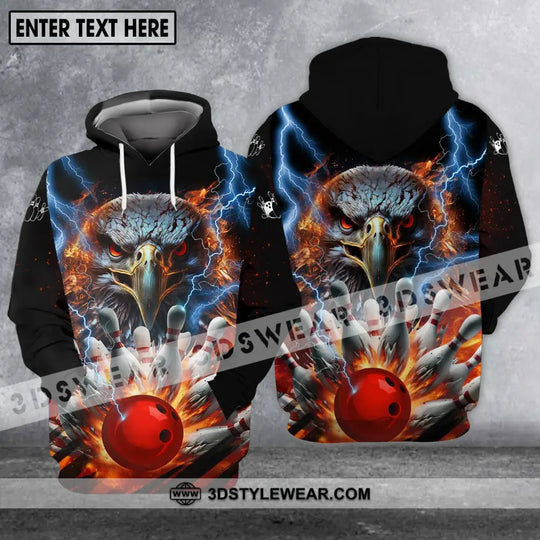 Unisex Shirt - Custom Name Shirt - Team Name Shirt, Bowling Eagle Fire Ball style option 3