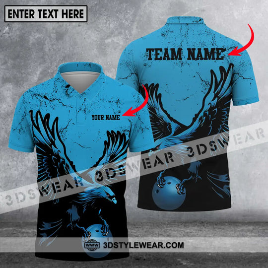 Unisex Shirt - Custom Name Shirt - Team Name Shirt, Eagle Bowling Ball style option 1
