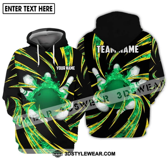 Unisex Shirt - Custom Name Shirt - Team Name Shirt, Emerald Bowling Shirt style option 3