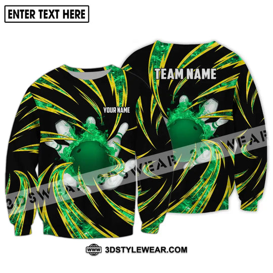 Unisex Shirt - Custom Name Shirt - Team Name Shirt, Emerald Bowling Shirt style option 4