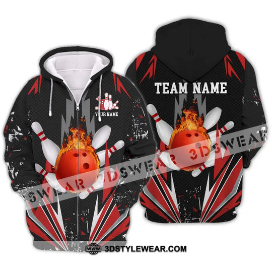Unisex Shirt - Custom Name Shirt - Team Name Shirt,Fire Bowling Shirt style option 2