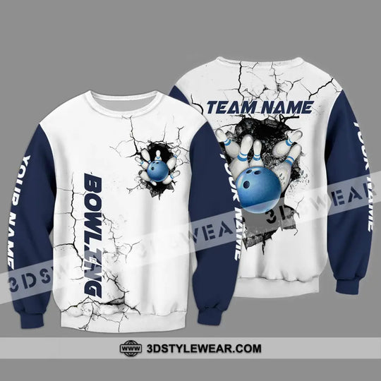 Unisex Shirt - Custom Name The Bowling Player Sport Shirt Cracking Wall style option 4