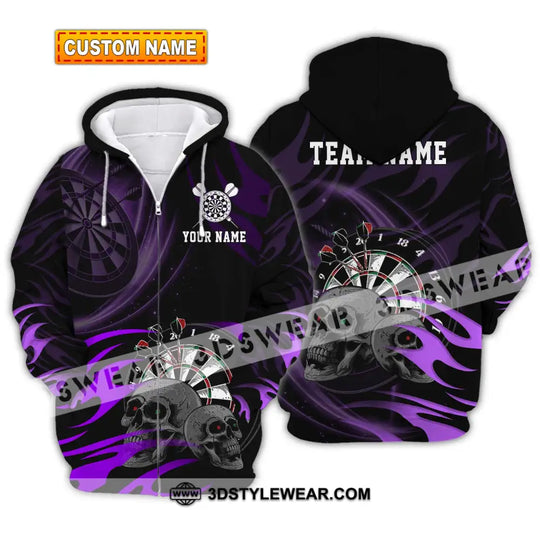Unisex Shirt - Custom Name The Skull Darts Sport Shirt style option 2