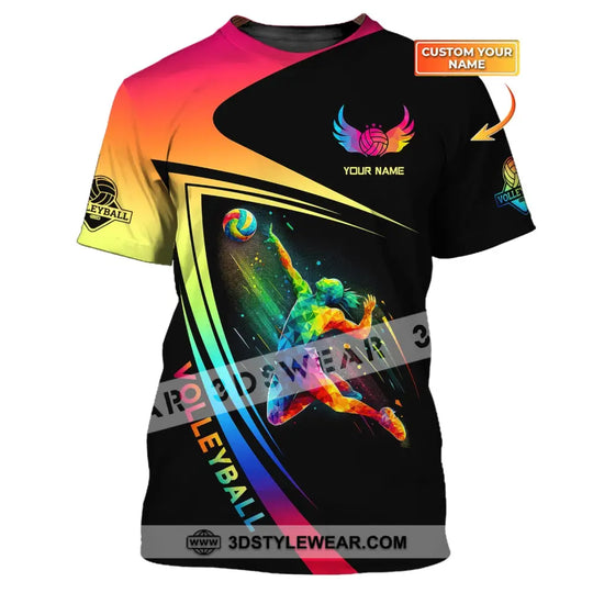 Unisex Shirt, Custom Name Volleyball Shirt, Volleyball Club T-Shirt, Gift for Volleyball Players style option 1