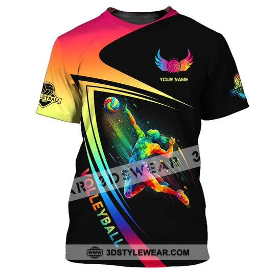 Unisex Shirt, Custom Name Volleyball Shirt, Volleyball Club T-Shirt, Gift for Volleyball Players style option 2