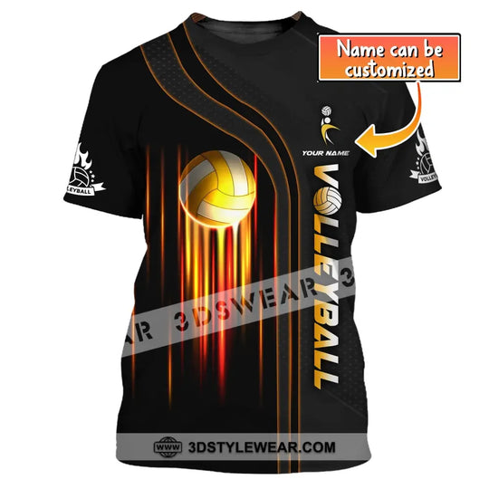 Unisex Shirt, Custom Name Volleyball Shirt, T-Shirt for Volleyball Club, Gift for Volleyball Players style option 1