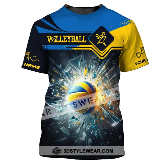 Unisex Shirt, Custom Name Volleyball Shirt, T-Shirt for Volleyball Team, Gift for Volleyball Players style option 3