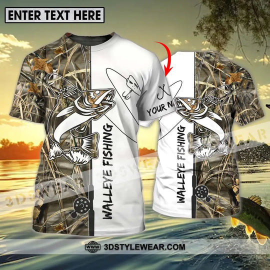 Unisex Shirt - Custom Name Walleye Fishing Shirt style option 1