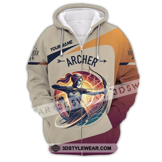 Unisex Shirt, Custom Name Woman Archery Shirt, Archery Polo Long Sleeve, Archery Love T-Shirt style option 3
