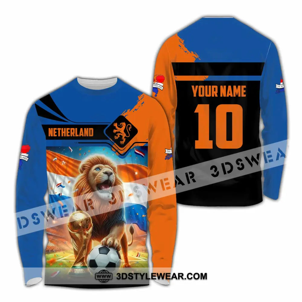 Unisex Shirt - Custom Netherlands 3D Shirt Long Sleeve Shirt / S T-shirt