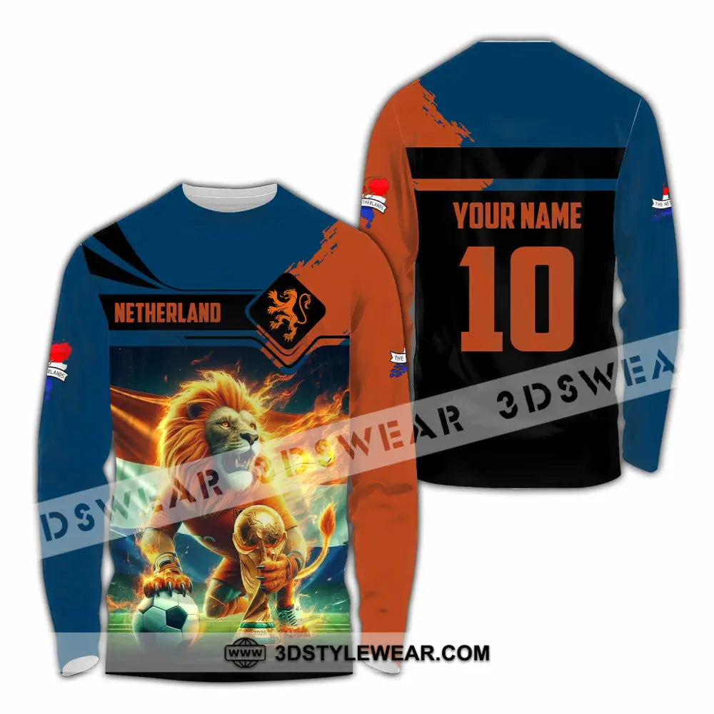 Unisex Shirt - Custom Netherlands 3D Shirt Long Sleeve Shirt / S T-shirt