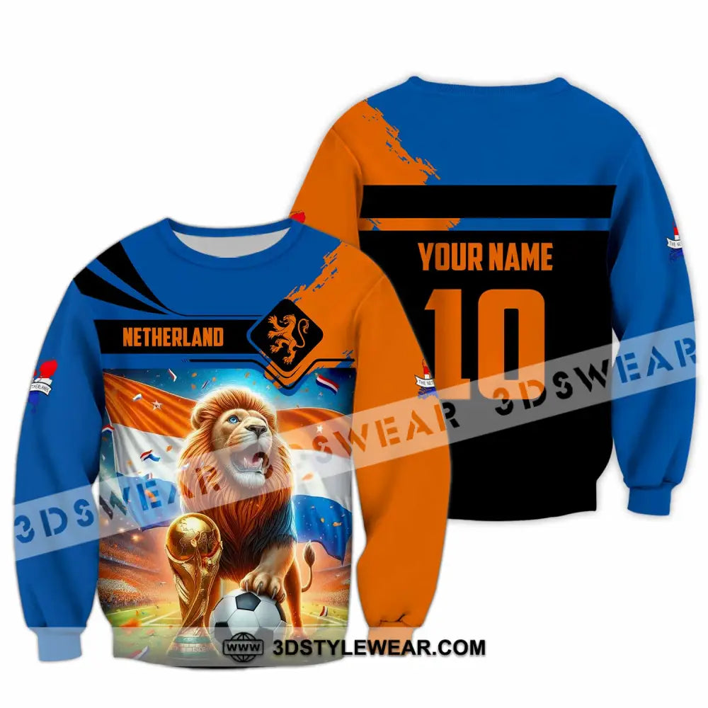 Unisex Shirt - Custom Netherlands 3D Shirt Long Sleeve / S T-shirt