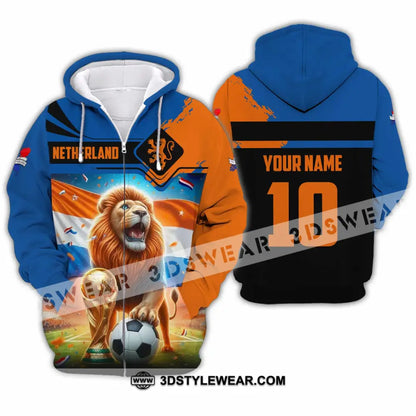 Unisex Shirt - Custom Netherlands 3D Shirt Zipper Hoodie / S T-shirt