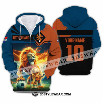 Unisex Shirt - Custom Netherlands 3D Shirt Zipper Hoodie / S T-shirt