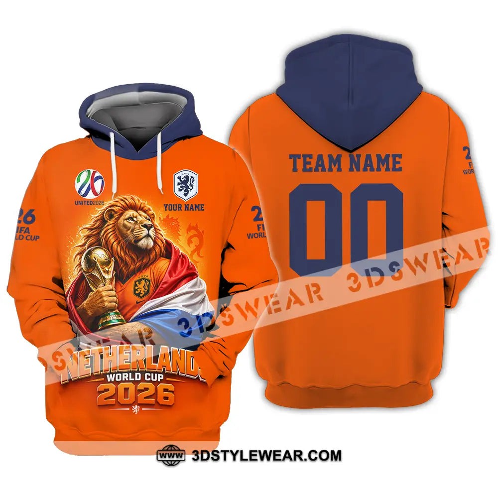 Unisex Shirt - Custom Netherlands World Cup 2026 3D Shirt - Hoodie / S - T-shirt