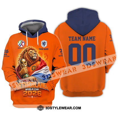 Unisex Shirt - Custom Netherlands World Cup 2026 3D Shirt - Hoodie / S - T-shirt