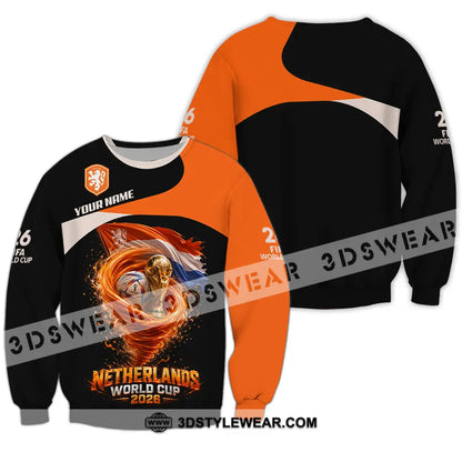 Unisex Shirt - Custom Netherlands World Cup 2026 3D Shirt - Long Sleeve / S - T-shirt