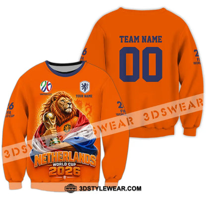 Unisex Shirt - Custom Netherlands World Cup 2026 3D Shirt - Long Sleeve / S - T-shirt