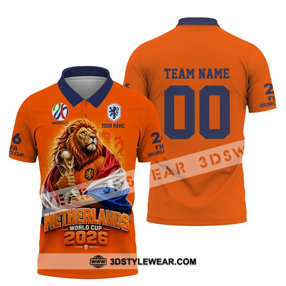 Unisex Shirt - Custom Netherlands World Cup 2026 3D Shirt - Polo Shirt / S - T-shirt