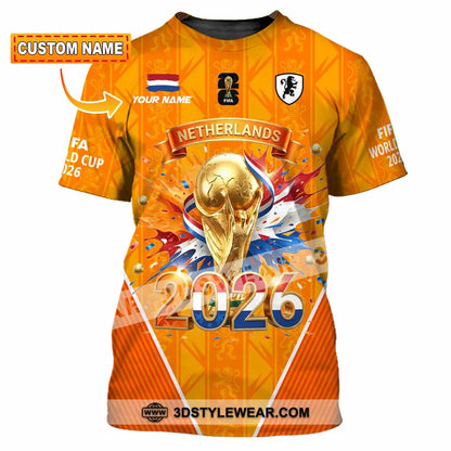 Unisex Shirt - Custom Netherlands World Cup 2026 3D Shirt T-shirt