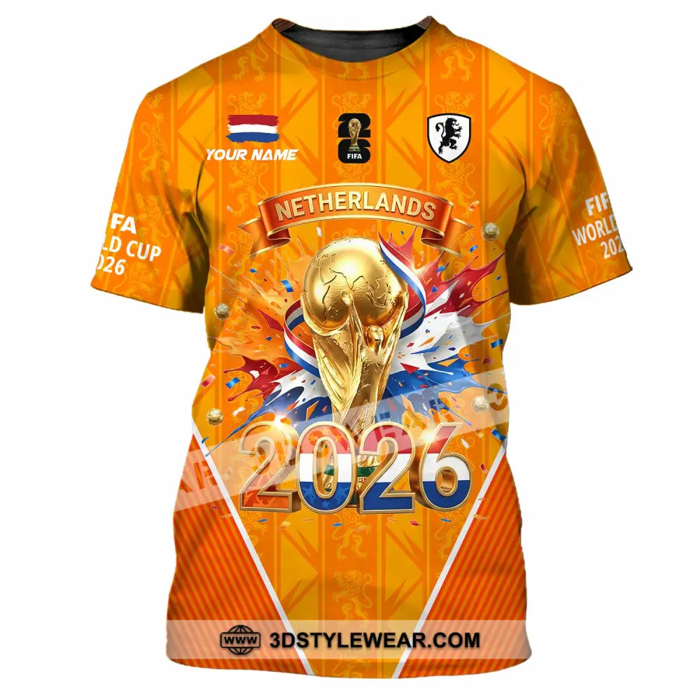 Unisex Shirt - Custom Netherlands World Cup 2026 3D Shirt T-Shirt / S T-shirt
