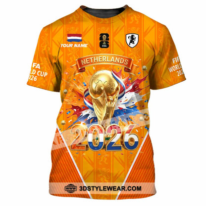 Unisex Shirt - Custom Netherlands World Cup 2026 3D Shirt T-Shirt / S T-shirt