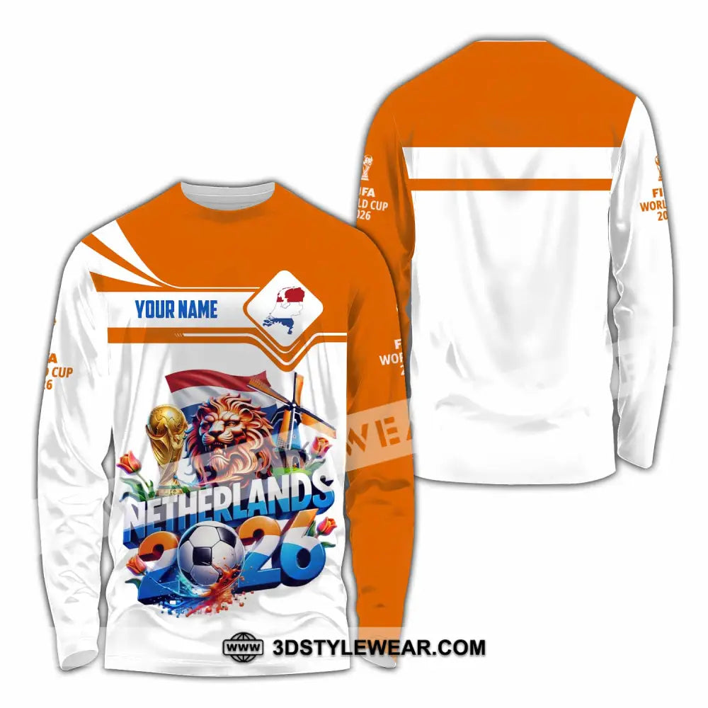 Unisex Shirt - Custom Netherlands World Cup 2026 Shirt - Long Sleeve Shirt / S - T-shirt