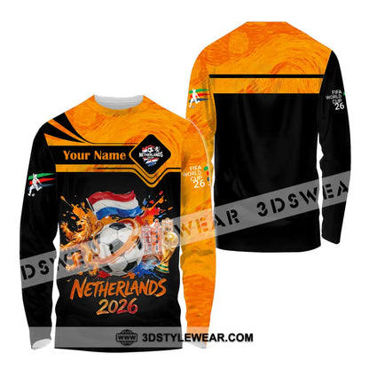 Unisex Shirt - Custom Netherlands World Cup 2026 Shirt - Long Sleeve Shirt / S - T-shirt