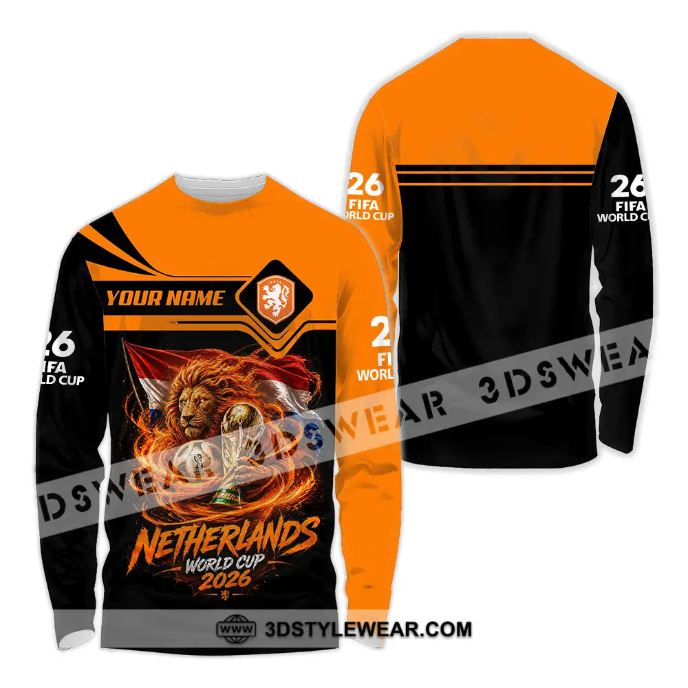 Unisex Shirt - Custom Netherlands World Cup 2026 Shirt - Long Sleeve Shirt / S - T-shirt