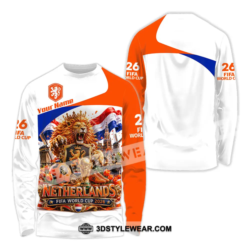 Unisex Shirt - Custom Netherlands World Cup 2026 Shirt - Long Sleeve Shirt / S - T-shirt