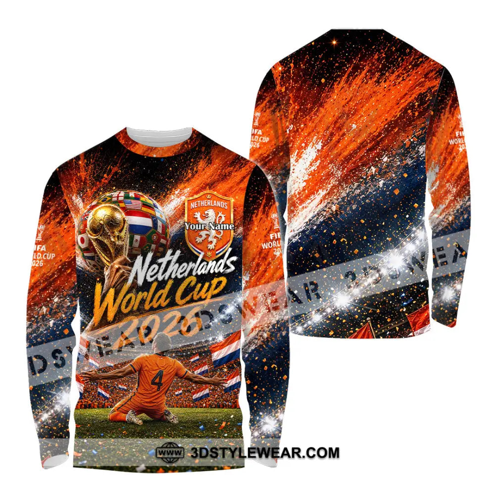 Unisex Shirt - Custom Netherlands World Cup 2026 Shirt - Long Sleeve Shirt / S - T-shirt