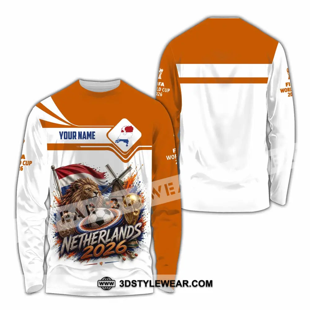 Unisex Shirt - Custom Netherlands World Cup 2026 Shirt - Long Sleeve Shirt / S - T-shirt