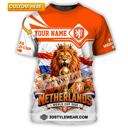 Unisex Shirt - Custom Netherlands World Cup 2026 Shirt style option 1
