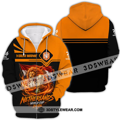 Unisex Shirt - Custom Netherlands World Cup 2026 Shirt - Zipper Hoodie / S - T-shirt