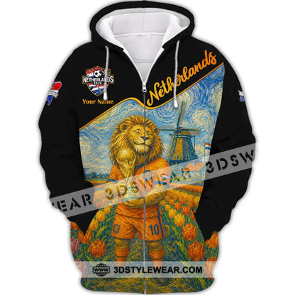 Unisex Shirt - Custom Netherlands World Cup 2026 Shirt - Zipper Hoodie / S - T-shirt