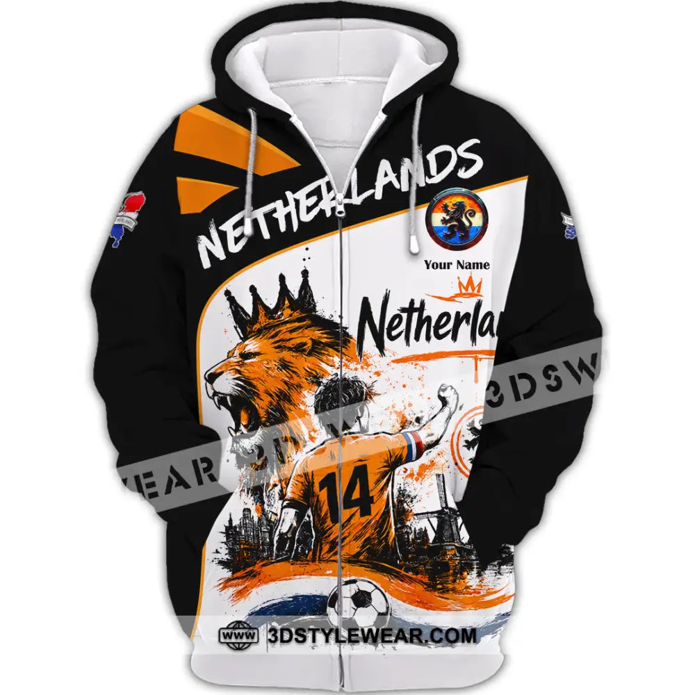 Unisex Shirt - Custom Netherlands World Cup 2026 Shirt - Zipper Hoodie / S - T-shirt