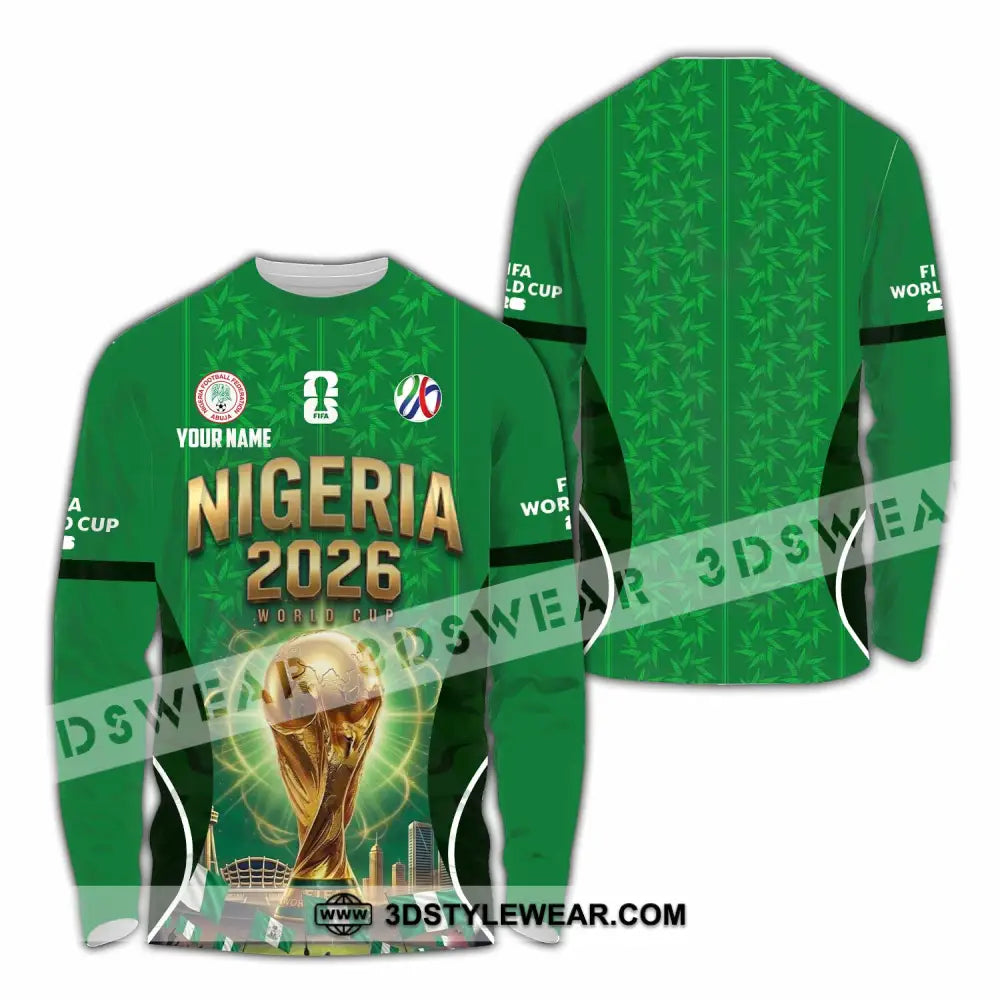 Unisex Shirt - Custom Nigeria World Cup 2026 Shirt - Long Sleeve Shirt / S - T-shirt