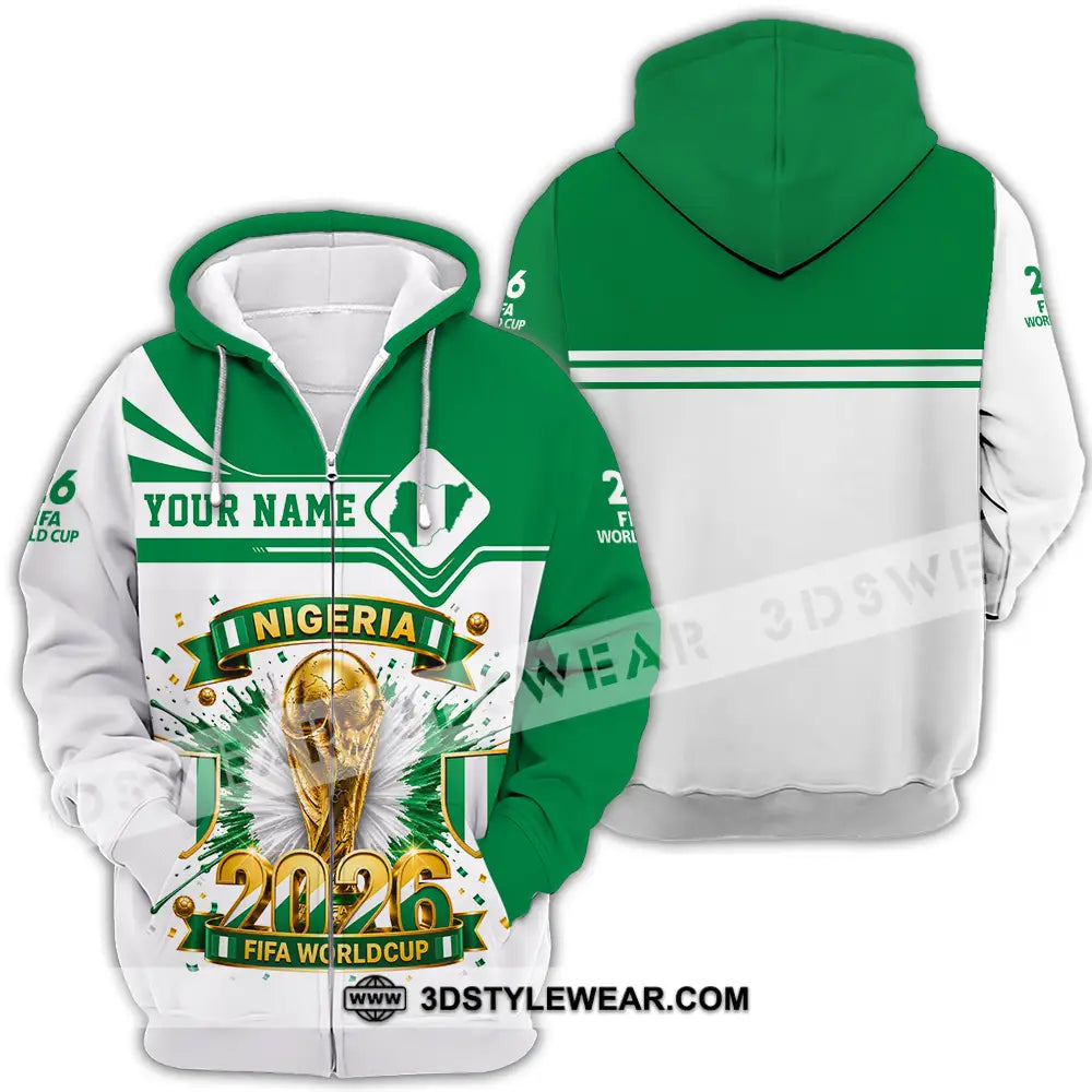 Unisex Shirt - Custom Nigeria World Cup 2026 Shirt - Zipper Hoodie / S - T-shirt