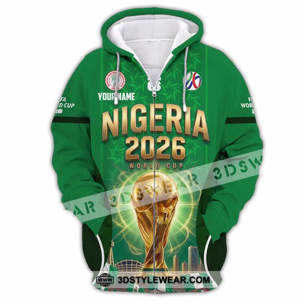Unisex Shirt - Custom Nigeria World Cup 2026 Shirt - Zipper Hoodie / S - T-shirt